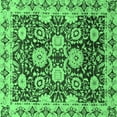 thumbnail image 1 of Ahgly Company Indoor Square Abstract Emerald Green Modern Area Rugs, 4' Square, 1 of 4