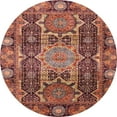 thumbnail image 1 of Ahgly Company Indoor Round Abstract Fire Brick Red Abstract Area Rugs, 8' Round, 1 of 6