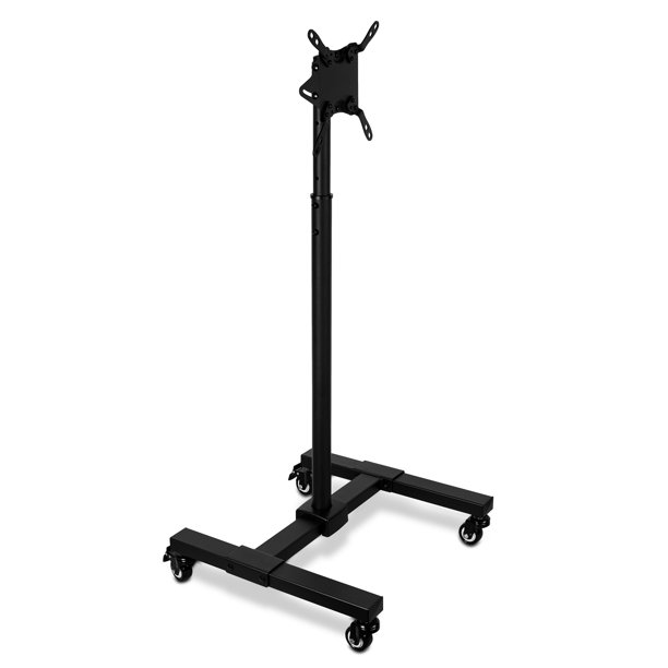 MountIt! Mobile TV Stand with Wheels Adjustable Height Rolling Cart