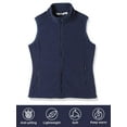 thumbnail image 4 of Off Road Ventures Womens Fleece Lined Vests Lightweight Zip Up Outerwear Sleeveless Vest Jacket for Running Hiking Travel, 4 of 7