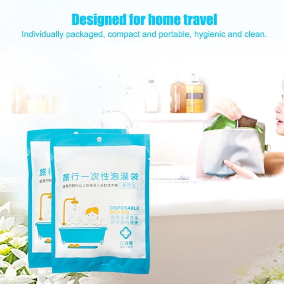 Portable 10pcs de Gran Tamaña Bañera de Bañera Portada Bolso de Baño para Baños para Vieges Domísico Hotel para Bebés Natació