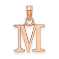 thumbnail image 1 of Diamond2Deal 14K Rose Gold Block Letter M Initial Pendant for Women, 1 of 3