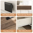 thumbnail image 6 of Nightstand with charging station, Rustic Bedside Table with 2 Drawers, Farmhouse Nightstand End Tables Night Stand for Bedroom Living Room, White, 6 of 11