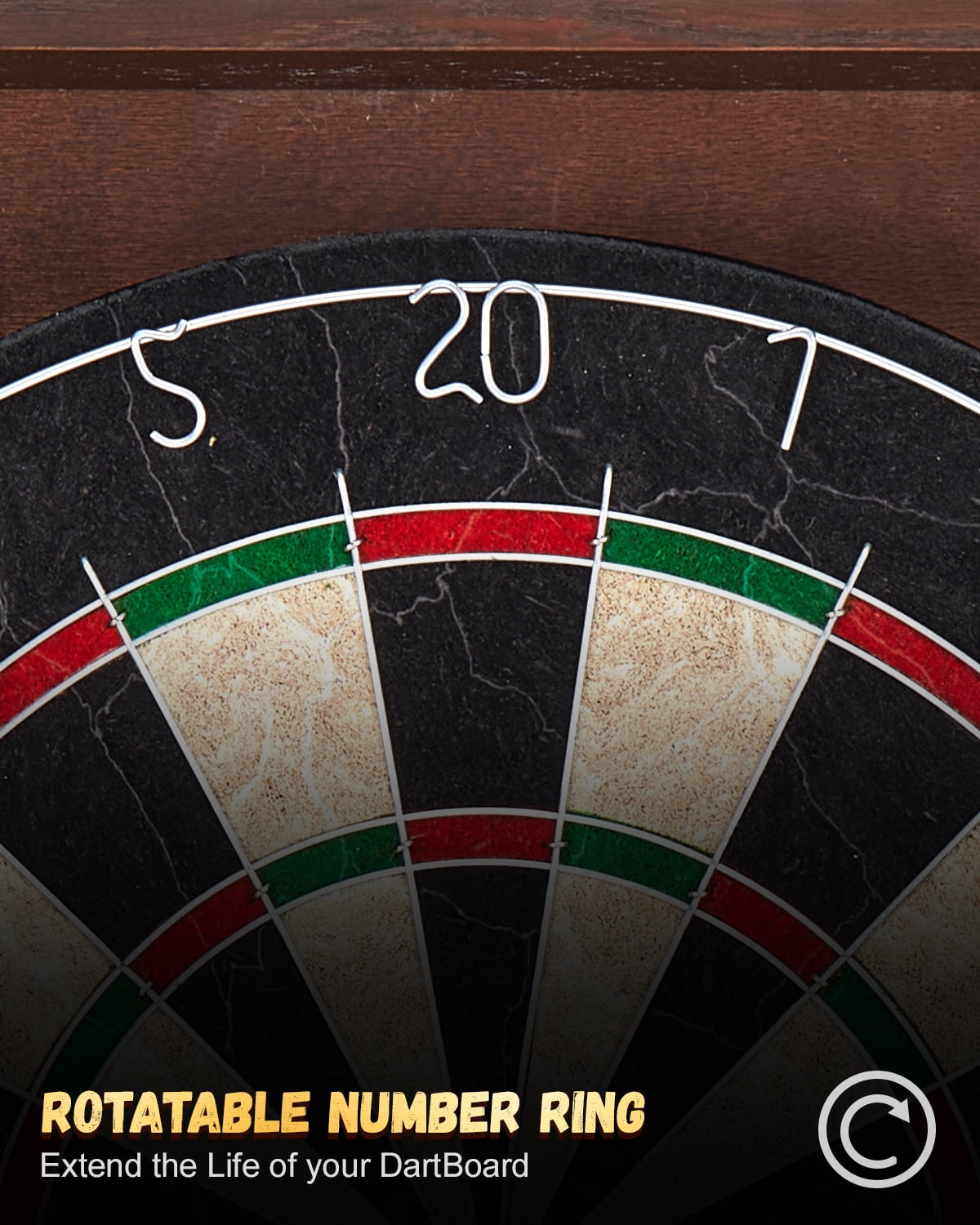 Yirinatek Sisal Dart Board Cabinet Sets, Decorative Dart Boards for Adults [12*Steel Darts] - Wooden Dartboard Cabinet with Integrated Scoreboard for Family Game Rooms [Coffee]