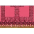 thumbnail image 4 of Casavani - 3'x10' Red Cotton Runner Area Rug Handblock Printed Dhurrie Farmhouse Hallway Stair Runner Carpet, 4 of 6