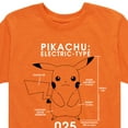 thumbnail image 3 of Pokémon - Pikachu Pokedex Diagram - Youth Short Sleeve Graphic T- Shirt, 3 of 5