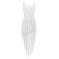 thumbnail image 3 of LiiYii Girls Lyrical Dance Dress Sleeveless High-Low Hem Tulle Skirt Leotard for Ballet Modern White 14, 3 of 7