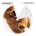 thumbnail image 2 of Rocae Happy Fluffy Running Dog for Christmas Tree Skirt with Pom Pom Trim for Holiday Party for Holiday Home Decor Indoor Outdoor-36", 2 of 7