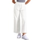thumbnail image 1 of Jeans de pierna ancha para mujer INSPIRE CHIC con cordón, cintura elástica, pantalones de mezclilla casuales con bolsillos, blancos, talla XL, 1 of 5