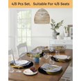 thumbnail image 5 of 15 Inch Round Placemats Set of 6, Yellow Fruit Non Slip Heat Insulation PP Table Mats, Modern Minimalist Decor Black Background Washable Place Mats for Kitchen Dining Party Table Decor, 5 of 7