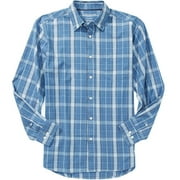 Big Men's Long-Sleeve Madras Plaid Shirt