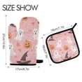 thumbnail image 2 of Yayeee Oven Mitts and Pot Holder Set of 4 Heat Resistant Kitchen Gloves Baking Hot Pad, Cute Pink Halloween, 2 of 5