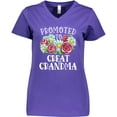 thumbnail image 3 of Inktastic Promoted to Great Grandma with Flowers Women's V-Neck T-Shirt, 3 of 5