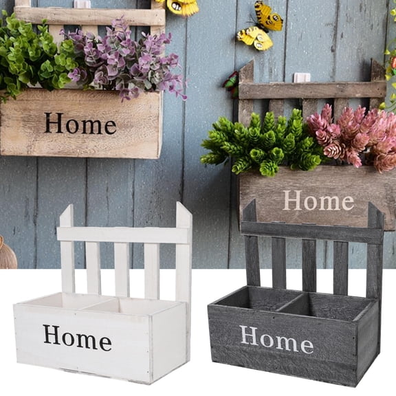 Masteelf Tall Planter Shaped Eye-catching Wall Decor 22X12CM Grey