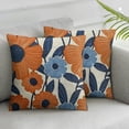 thumbnail image 3 of nygtbtfer Orange Pillow Set of 2 Fall Art Flower Decorative Throw Pillow Cases Decor for Sofa White, 3 of 7