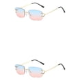 thumbnail image 2 of kurtrusly High Definition Metal Frame For Women Stylish And -proof Rectangle Women PC Glasses Blue Pink 2Set, 2 of 6