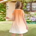 thumbnail image 4 of XADYUY Girls Summer Dress Size 14-16 Casual A-Line Sleeveless T-Shirt Dress for School Tie Dye Crew Neck Swing kids sundresses girls 4-16,Orange 4-5 Years, 4 of 6