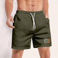 thumbnail image 6 of OHGOD Mens Hawaiian Shorts - Men Shorts Casual - Men's Short - Men's Hawaiian Lace-up Shorts Casual Pants - Army Green - L, 6 of 6