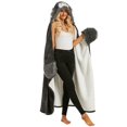 thumbnail image 6 of Cartoon Cute Sloth Hooded Blanket with Gloves Soft Warm Flannel TV Blanket, Grey Dog, 6 of 6