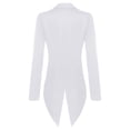thumbnail image 6 of iiniim Women's Suit Balzer Long Sleeve Tailcoat Jackets Pageant Evening Cocktail Party Tuxedo Dress Coats White S, 6 of 7