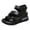 Black, variant on Rokment Platform Wedge Sandals for Women 2026 Summer Trendy Casual Leather Open Toe Adjustable Ankle Strap Chunky High Heels Comfortable Walking Dressy Shoes Black Size 6.5