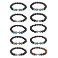 thumbnail image 3 of SUSHANG Lava Rock Beaded Bracelet Stone Volcanic Rock Beads Metal Dumbbell Versatile Beads Bracelet Jewelry, 3 of 9