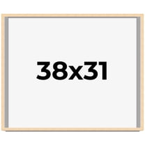 38x31 Frame Beige Real Wood Picture Frame Width 0.75 inches | Interior Frame Depth 0.5 inches |