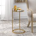 thumbnail image 6 of Uttermost Cailin Iron Glass and MDF Wood Accent Table in Gold Leaf, 6 of 6