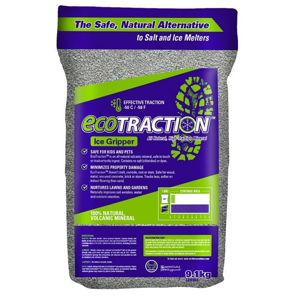 EcoTraction ET9RB All-Natural Volcanic Mineral Ice Traction Granules, 20-Pound