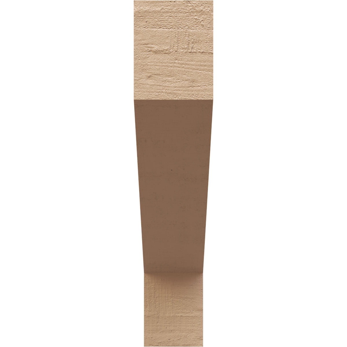 2"W x 10"D x 10"H Thin Clemmons Rough Cedar Woodgrain TimberThane Corbel, Primed Tan