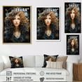 thumbnail image 3 of Designart "Portrait Of A Cute Cosmic Woman" Fashion Woman Picture Framed Canvas Prints, 3 of 5