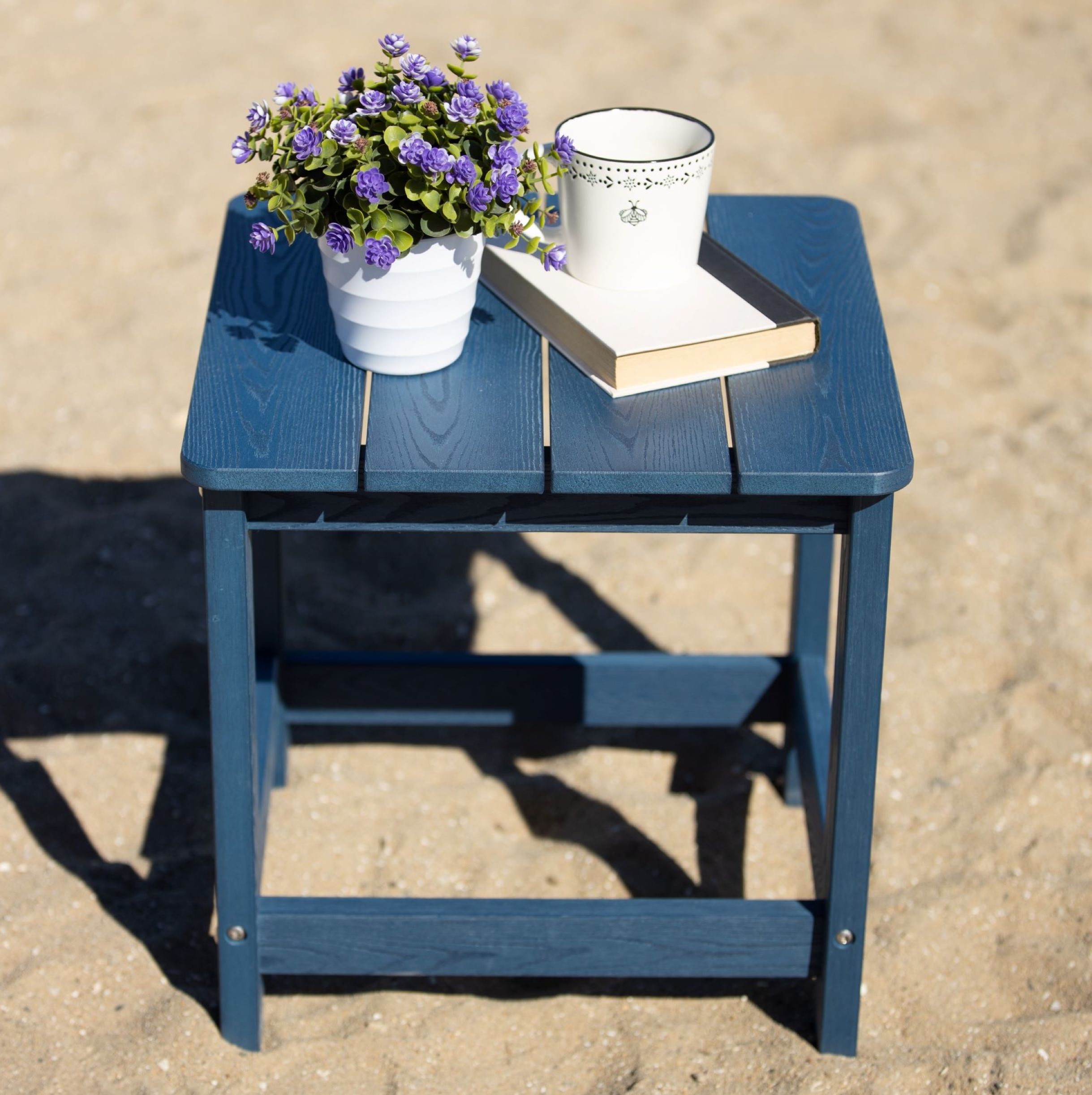All Weather Indoor-Outdoor Side Table, Navy - image 2 of 7