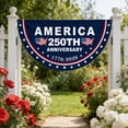 thumbnail image 5 of YaoZQ 250 Merchandise, 1 pack USA 250th Anniversary Bunting Flag 1776-2026 Patriotic Fan Banners America Semiquincentennial Independence Day Decor Blue 35 inch, 5 of 8