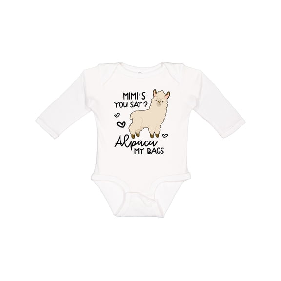 Inktastic Mimi's You Say Alpaca My Bags Boys or Girls Long Sleeve Baby Bodysuit