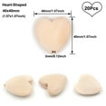 thumbnail image 2 of 20 Pcs Natural Wood Heart Beads,Undyed Wooden Spacer Beads,for DIY Earring Bracelets Necklace Jewelry Making Home Decoration(1.57inchx1.57inch), 2 of 5