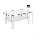 thumbnail image 6 of CQSXDA Modern Tempered Glass Living Room Table Rectangle Coffee Table Easy Assembly - Stylish Glass Top Coffee Table for Living Room, 6 of 12