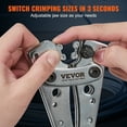 thumbnail image 5 of VEVOR Battery Cable Lug Crimping Tool, 10-1/0 AWG with Heavy Duty Wire Lugs, with 60PCS Aluminum Ring Connectors Terminals 6 Wire Sizes Crimping Die Aluminum Terminal Battery Lug Crimper, 5 of 9