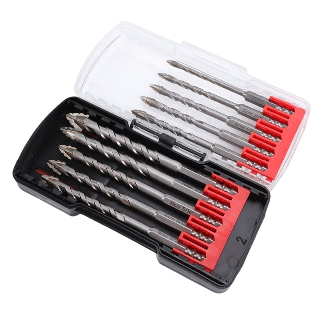 Juego De 10 Brocas Dentadas Para Mampostería, Vástago Hexagonal De 1/4 De Pulgada, Punta De Carburo De 4-12 Mm, Brocas De Hormigón Para Mampostería, Para Azulejos, Vidrio,