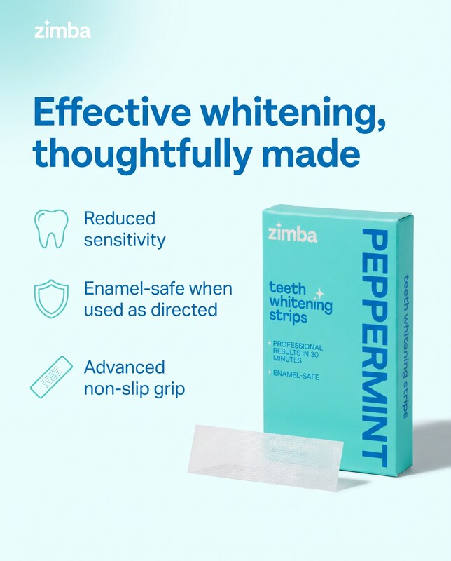Zimba Teeth Whitening Strips Peppermint, 28 Strips photo 3