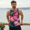 thumbnail image 6 of KLL pink butterfly Print Men's Muscle Gym Workout Stringer Tank Tops Bodybuilding Fitness T-Shirts Tank Tops Men-3X-Large, 6 of 7