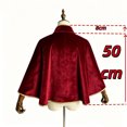 thumbnail image 4 of JTieacloth Womens Short Cape Velvet Cape Cloak Stand Collar Gold Trim Medieval For Party Christmas Dress Up, 4 of 7