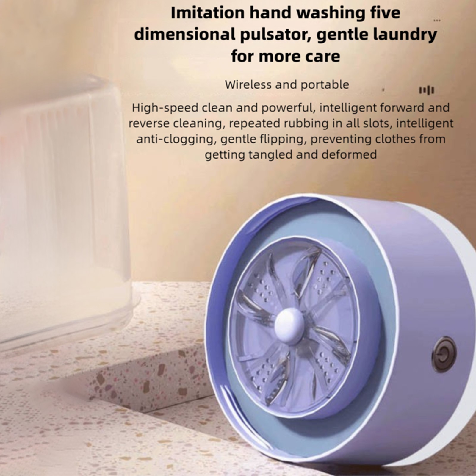 HOZVOMI Mini Underwear Laundry Cup Automatic Wireless Rechargeable Portable Washing Machine