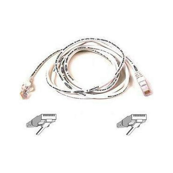 15FT CAT5E WHITE PATCH CORD SNAGLESS CUSTOM NO RETURNS ROHS