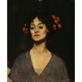 thumbnail image 2 of George Washington Lambert 15x17 Black Ornate Wood Framed Double Matted Museum Art Print Titled - Portrait of a Lady (The Dancer) (1911), 2 of 5