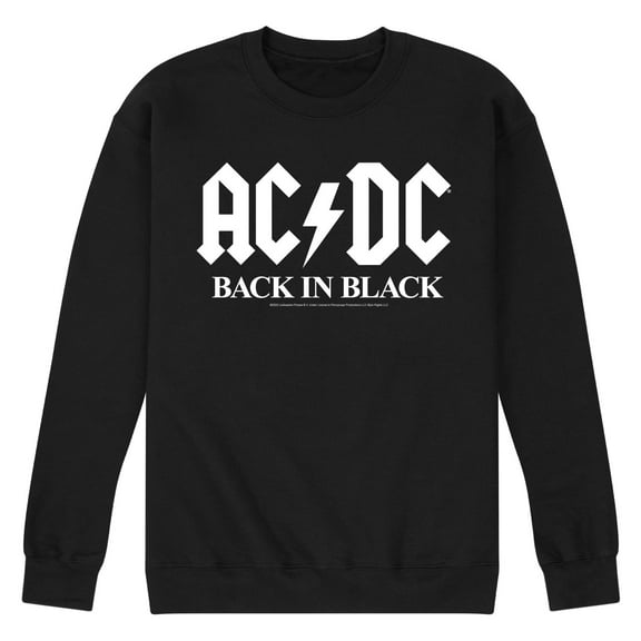ACDC - Back In Black - Men's Crew Neck Fleece Pullover
