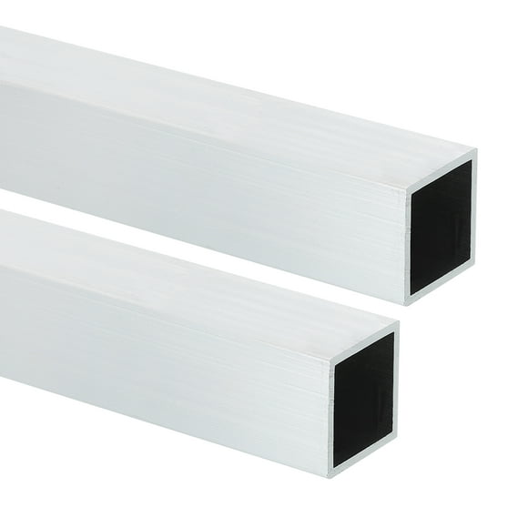 Uxcell Aluminum Square Tubing, Square Tube Seamless Structural Metal Profile Hardware for Construction DIY Home Furniture 0.79" Width x 0.06" Wall Thick