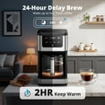 thumbnail image 2 of AIRMSEN 14-Cup Coffee Maker with Adjustable Brew Sizes, Programmable Coffee Machine with 71oz Glass Carafe, Drip Coffee Pot, 2-Hour Keep Warm, Auto-off, 2 of 8
