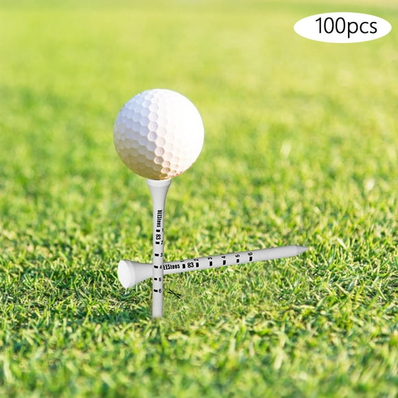 100Pcs Golf Ball Holder Golf Tee Training Aid Golf Simulator Tees Wear Resistance Golfing Tees Golf Equipment for Reduces Friction Women Men 83mm