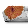 thumbnail image 3 of Orange Soft Flannel Fleece Throw Blanket, Flower of Gerbera Vivid Petals Close up Image Fresh Garden Botany Spring, Cozy Plush for Indoor and Outdoor Use, 70" x 90", Orange Red Burgundy, by Ambesonne, 3 of 6