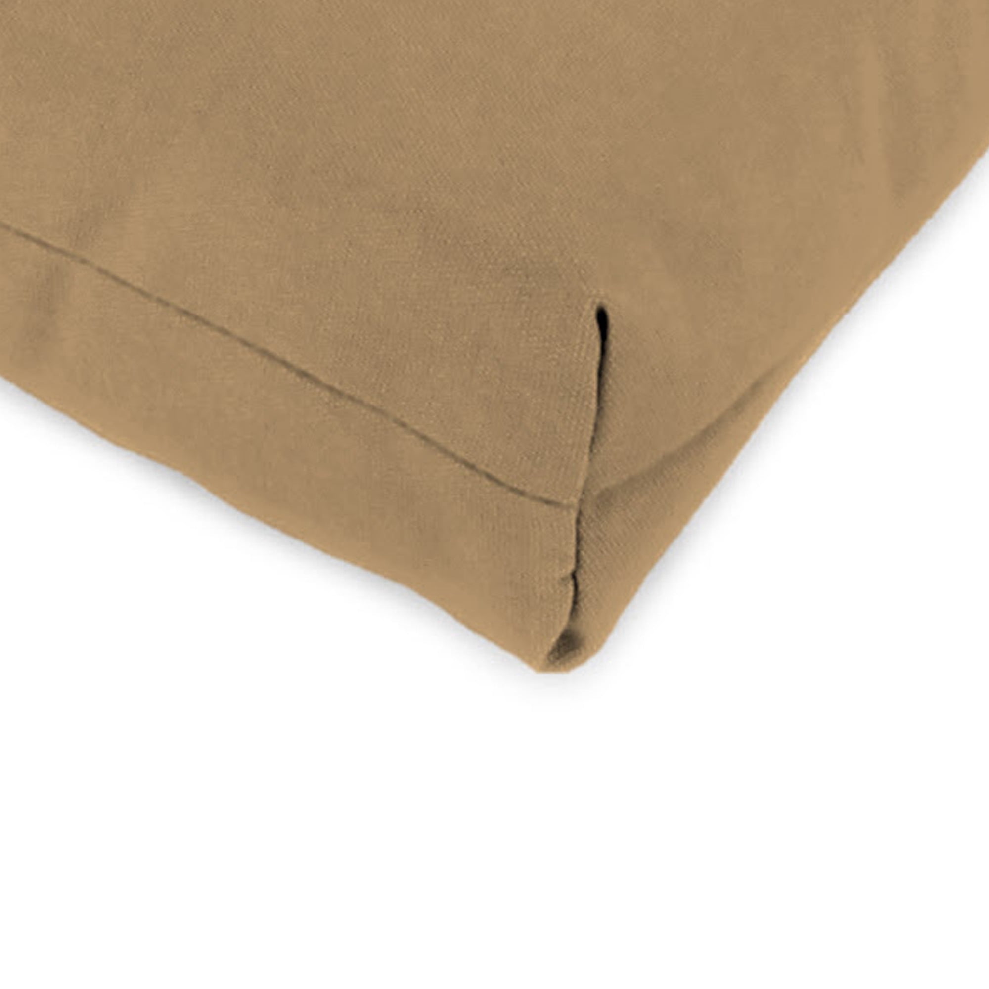 Jordan Manufacturing Sunbrella 44" x 22" Canvas Cocoa Brown Solid Rectangular Outdoor Chair Cushion with Ties and Hanger Loop